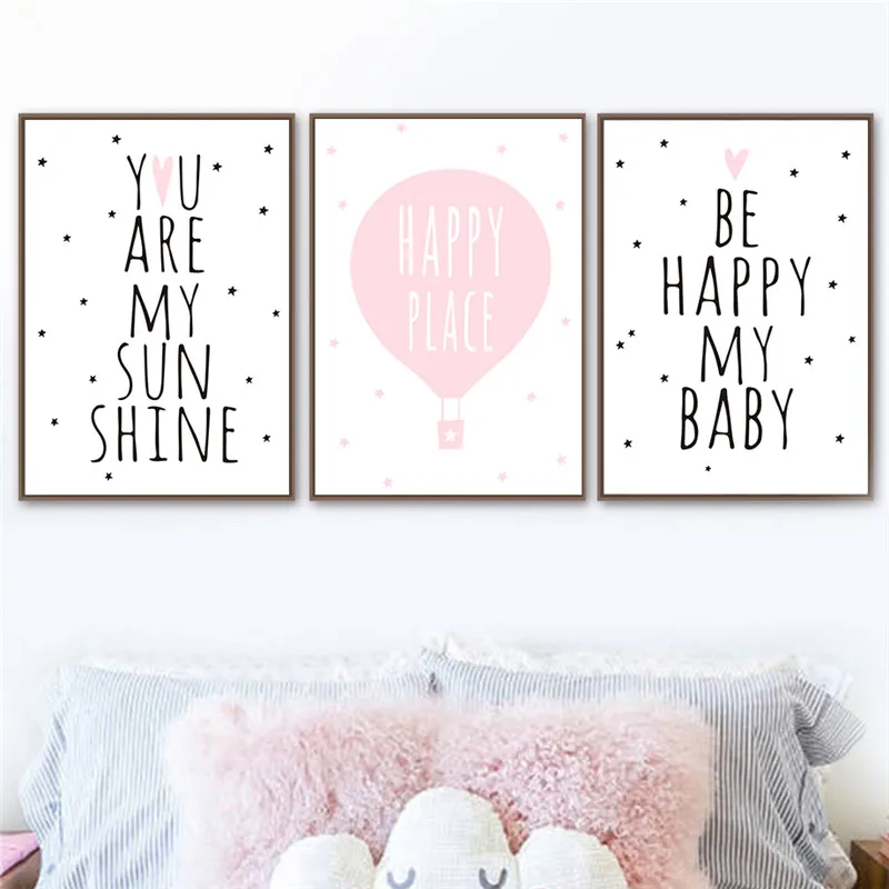 Скандинавские Инс художественные картины на холсте с принтами You Are My Sunshine Quote