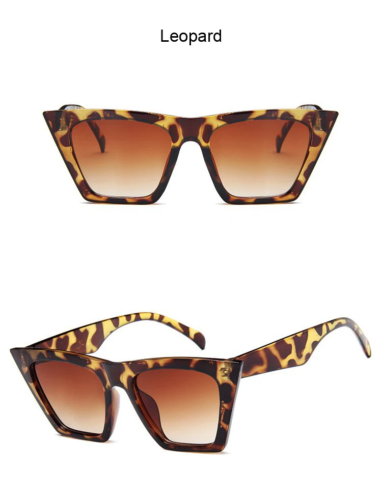 Модные женские солнцезащитные очки кошачий глаз, брендовые дизайнерские роскошные солнцезащитные очки для женщин, квадратные негабаритные Оттенки для женщин