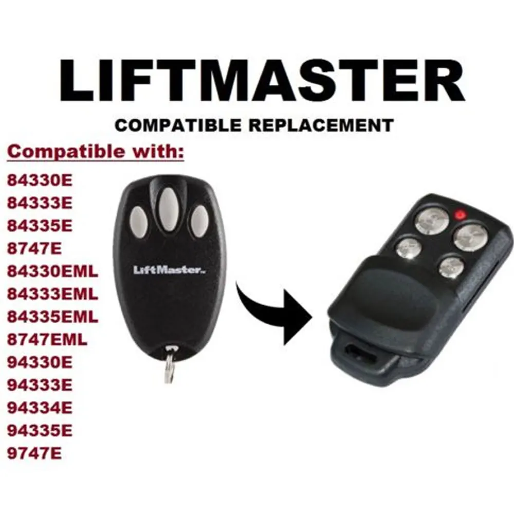 8747E Compatible Remote control 433.92 MHz. Chamberlain 84330E 84335E 84333E