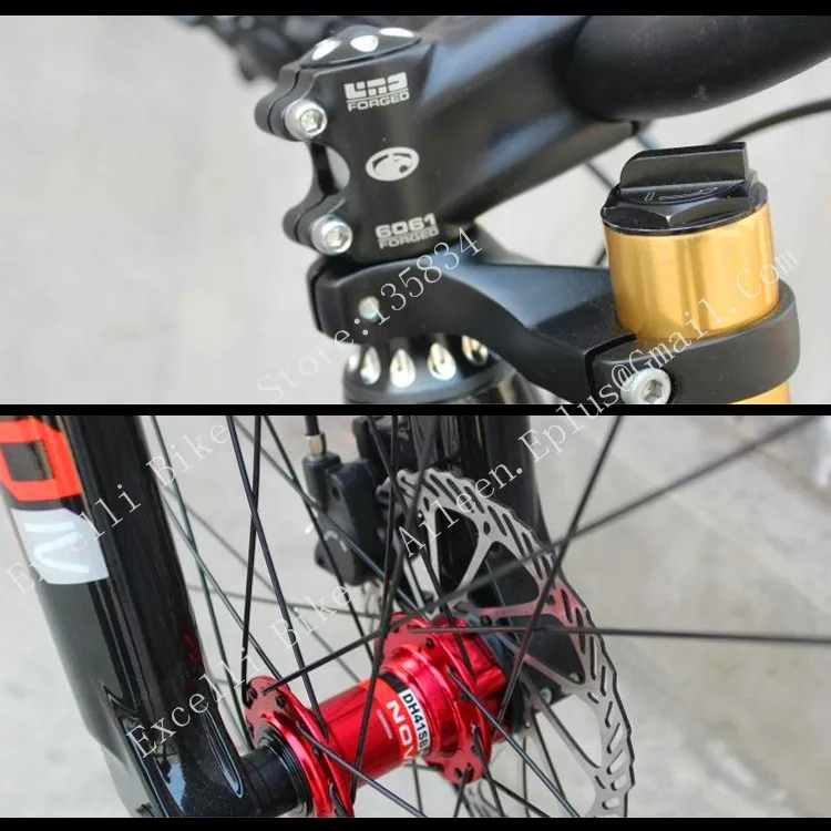 b10-27 Speeds 26 Downhill Mountain Bike TOUGH Oil Spring Full Suspension  Fork SHIMANO M446 OIL Disc Brake Aluminium Alloy Soft-tail Frame 700mm longer hanldlebar KENDA 262.35 Tire