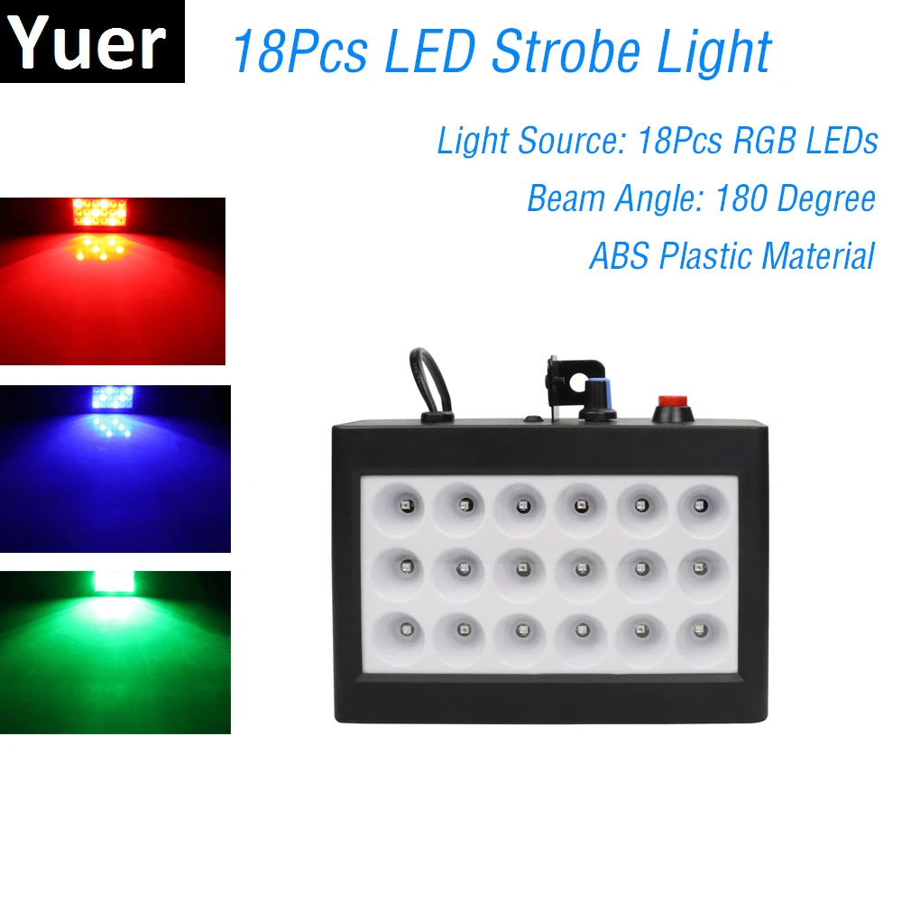 18LEDS Mixed Flashing Stage Lights Sound Activated Disco Light For Festival Parties Lights Wedding KTV Strobe Lights Laser Stage