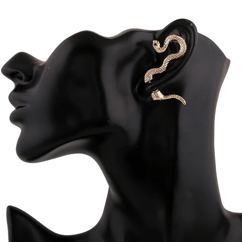 

New Fashion Dragon Copper Long Earring Female Serpentine Vintage Retro Flower Ethnic Ear Clip Earrings Women 2019 Brand Jewelry