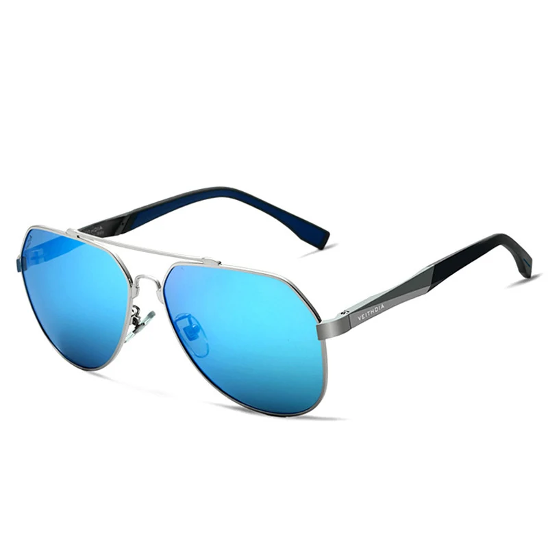 Бренд VEITHDIA, дизайнерские очки пилота, мужские поляризованные солнцезащитные очки, очки gafas oculos de sol masculino для мужчин 3598 - Цвет линз: blue