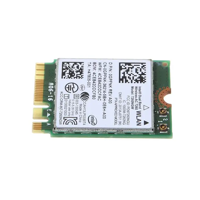 Dell Intel Dual Band Wireless Ac 7260 7260ngw Ngff M 2 Bluetooth Wifi Network Card Network Cards Aliexpress
