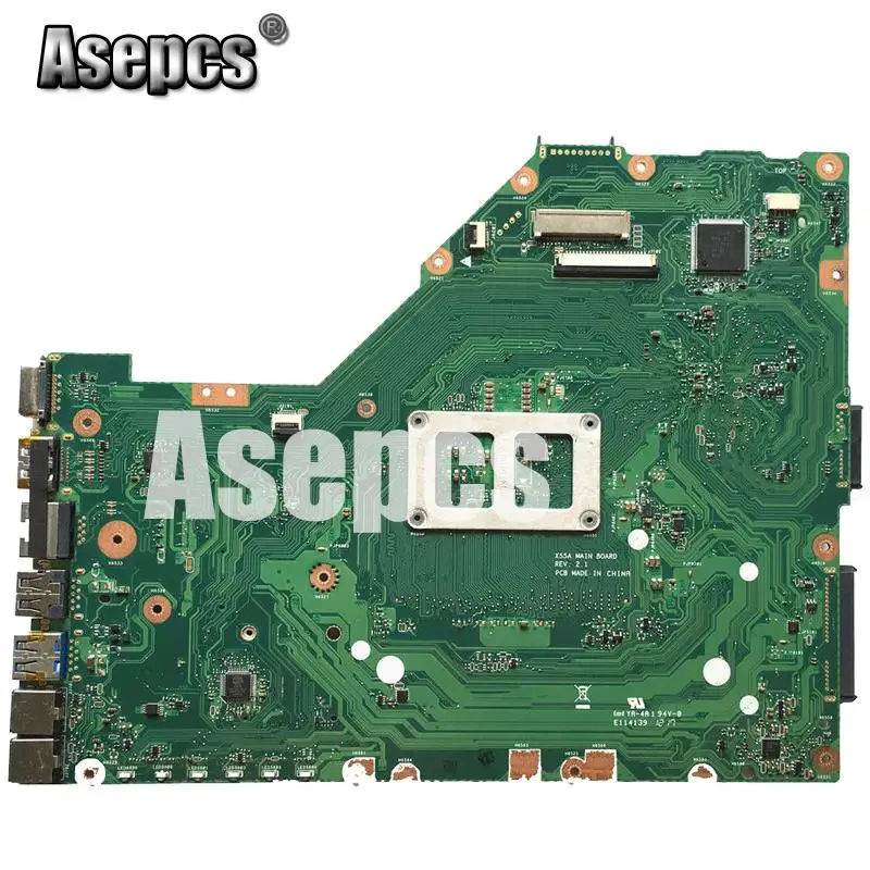 Asepcs X55C 2 Гб RAM материнская плата REV для For Asus X55VD X55V X55CR ноутбука SLJ8E HM76 DDR3 100%
