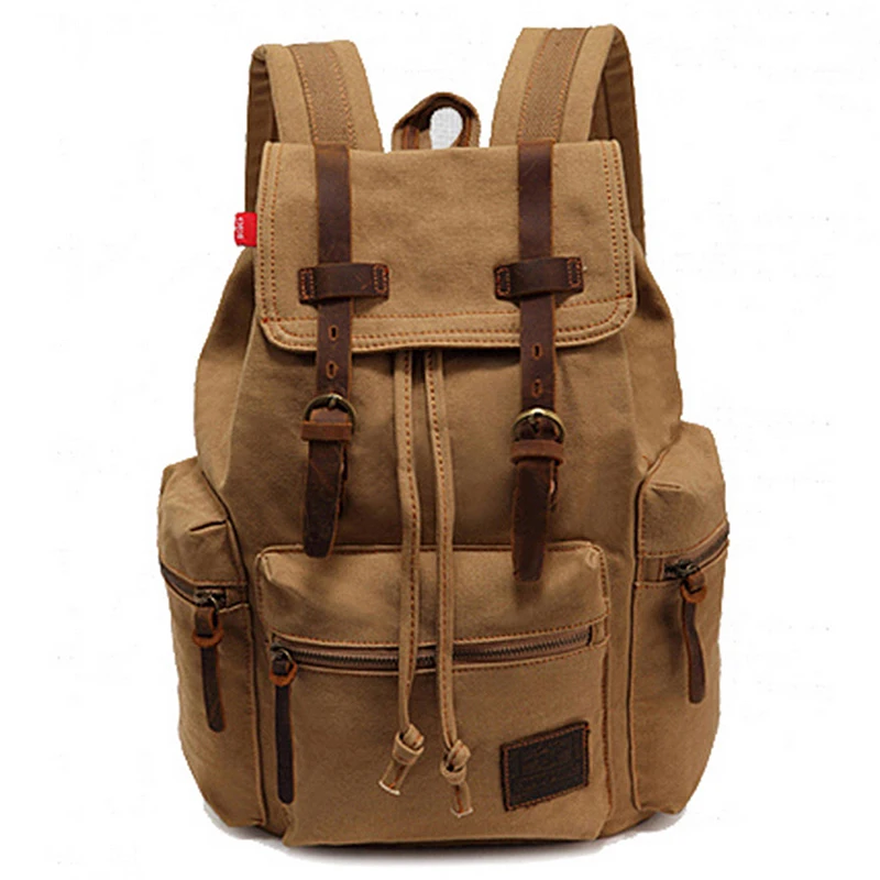 New Vintage Fashion Backpack Women Shoulder Bag Men Canvas Rucksack Backpack Multi Color Leisure ...