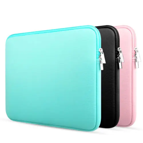 

Hot Solid Laptop Case Storage Bag Soft Cover Sleeve Pouch For 11 13 15.6 Size Macbook Pro Notebook