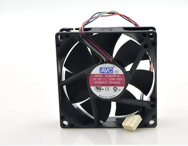 

AVC 8025 0.50A DL08025R12U 12V 4 pin / line CPU chassis PWM speed cooling fan