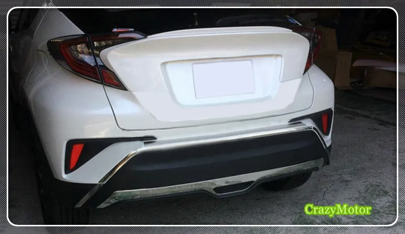 

For TOYOTA C-HR 2016 2017 2018 6pcs/set Rear Bumper Garnish Strip Trim stainless steel accessories car styling