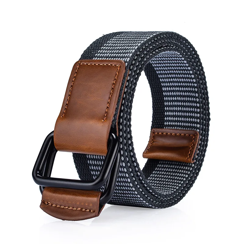 Mantieqingway Fashion Unisex Mens Canvas Belt for Women Elastic Buckle Straps Canvas Waist Belt ...