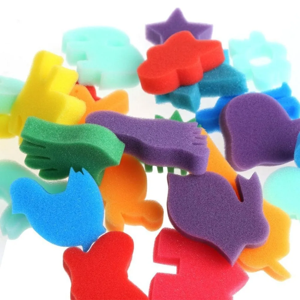 24 шт губка дети Дети художественная краска набор домашнего образования школы DIY игрушки