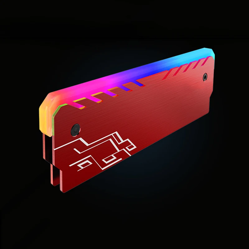Красный светящийся жилет RGB RAMs Shell обычная светильник вая панель радиатор памяти