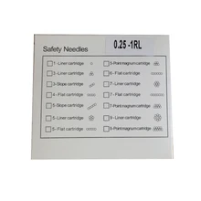 Cartouche Aiguilles Maquillage Перманентный 100 шт 1RL 0,25 мм Одноразовые стерилизованные иглы Советы для бровей губ микроблейдинга