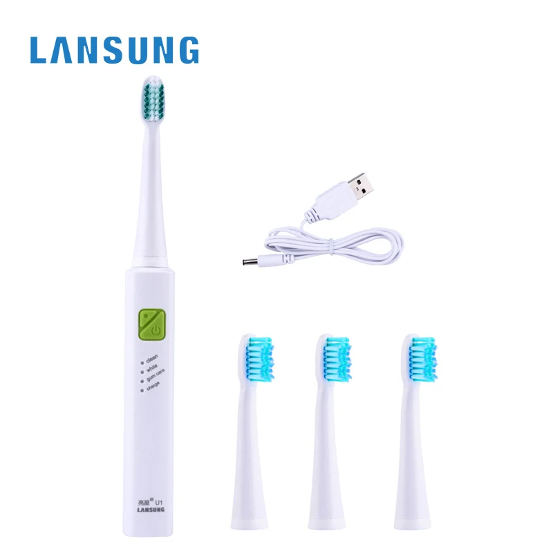 

Teeth Care 4 Heads Rechargeable Electric Toothbrush 31000/Min Sonic Waterproof Soft Bristle Tooth Brush For Adult Children Kids