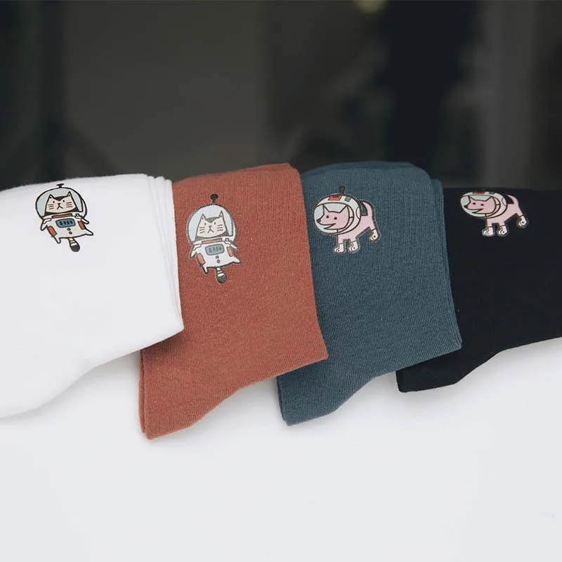 [COSPLACOOL] забавные носки с изображением японской планеты скарпетки, художественные Носки с рисунком мопса, женские креативные хипстерские носки в стиле Харадзюку, Chaussette Femme