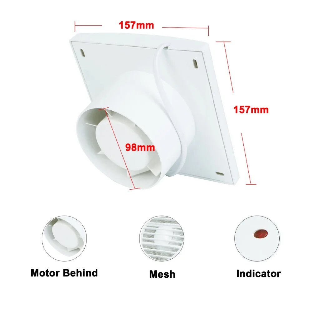Jon & Guan 4 ''220 فولت 110 فولت صامتة العادم مروح...