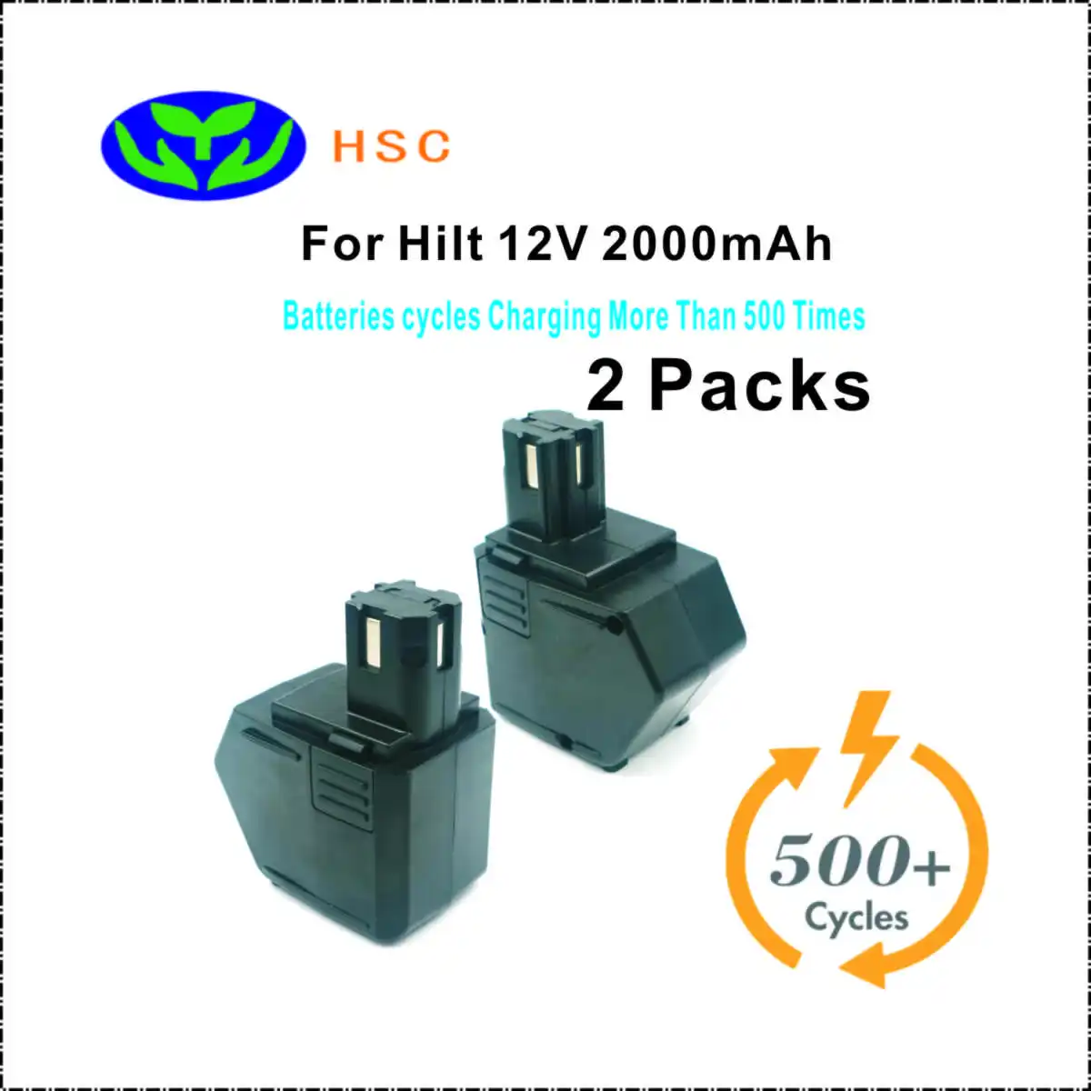 2 шт. 2.0Ah аккумуляторная батарея Hil12B NiCD батарея 12 В Замена Hilti BP10265605 SBP12 SF126 SFB105 SFB121 Оригинальная батарея