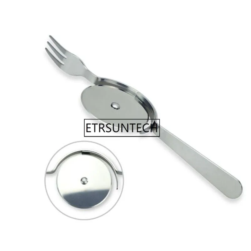 50pcs 2in1 Pizza Cutter Pizza Wheel and Fork Cake Server Shovel Slicer Spatula Kitchen Oven Scraper