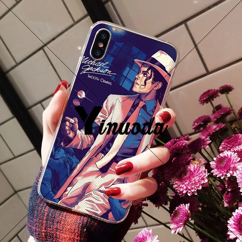 Yinuoda Майкл Джексон танец MusicSilicone милые аксессуары для телефона чехол Apple iPhone 8 7 6 6S