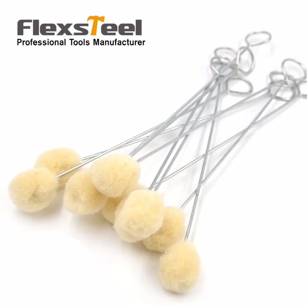 

10 Pieces Wool Daubers Brush DIY Leather Tool Accessories for Leather Dyes Sealers Wool Ball