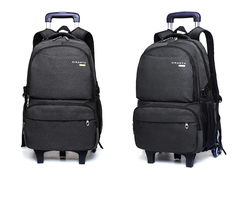Съемный школьный рюкзак на колесиках 2/6 рюкзак на колесиках водонепроницаемые детские школьные сумки для мальчиков большие вместительные багажные сумки