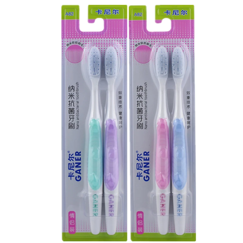 Новая горячая 2 шт./партия профессиональная нано-зубная щетка для взрослых Нескользящая ручка
