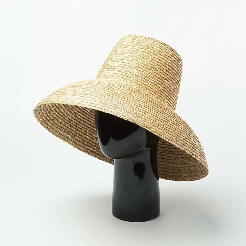 Новинка-популярная Солнцезащитная шляпа в форме лампы для женщин, пляжная шляпа с большими широкими полями, соломенная шляпа с защитой от воздействия УФ-излучения
