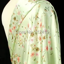 Шелк тутового шелкопряда ткань натуральный чистый charmuse шелковая ткань для печати для платья постельные принадлежности scraf два цвета# LS0785