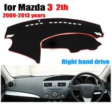Car dashboard cover mat for Mazda 3 2th 2009-2013 years Right hand drive dashmat pad dash mat covers auto dashboard accessories