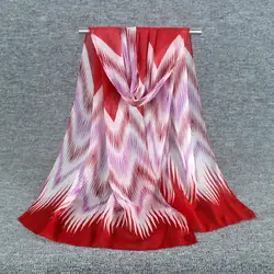 Женские Элегантные Цветочный шарф цветок лотоса дизайн шифон шарфы, пляжные шали солнцезащитный крем нежный длинный шелковый шарф подарок