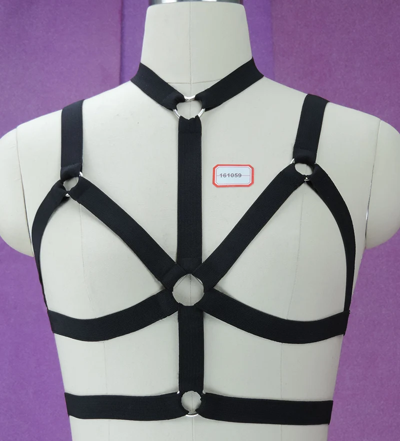 Burlesque Harness bra Velvet and Atlas harness lingerie fetish bdsm