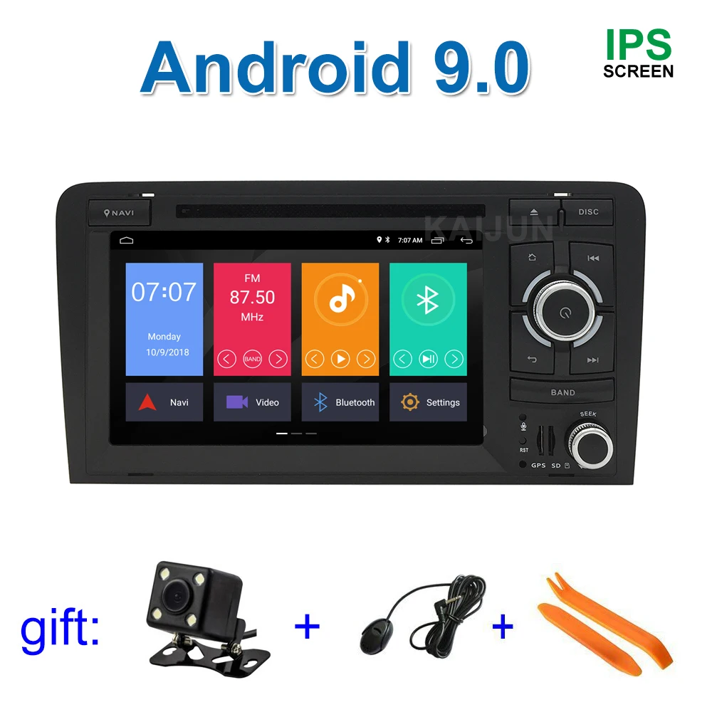 

DSP IPS Android 9 Car DVD Stereo Multimedia Player for Audi A3 S3 RS3 2003 - 2011 with WiFi BT GPS Radio