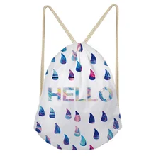 THINK Hello непромокаемые напечатаны унисекс легкие сумки пакет высокой емкости Женские сумки на шнурке хорошее качество Feminina sac a dos