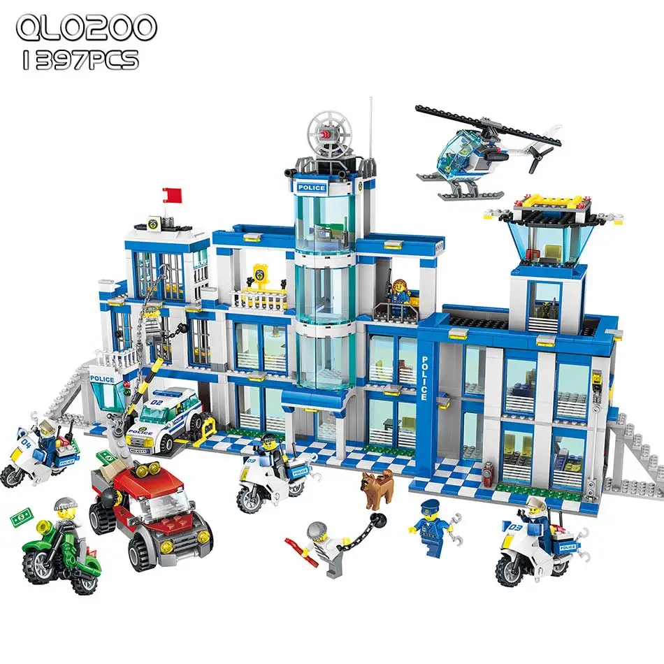 Qunlong Toys Police Series Building Blocks DIY Police Station Model Sets Bricks Blocks Toys Compatible Legoed Minecrafted City baby-brick : image Qunlong Toys Police Series Building Blocks DIY Police Station Model Sets Bricks Blocks Toys Compatible Legoed Minecrafted City baby-brick