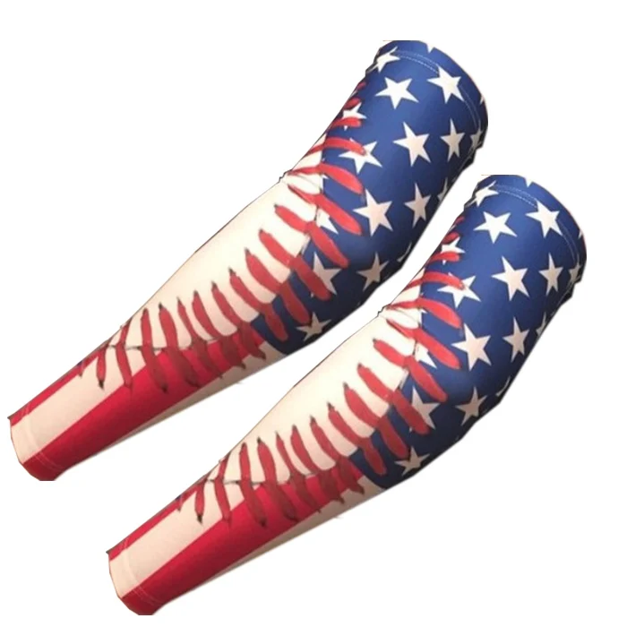 BASEBALL LACE USA AMERICAN FLAG ARM SLEEVES