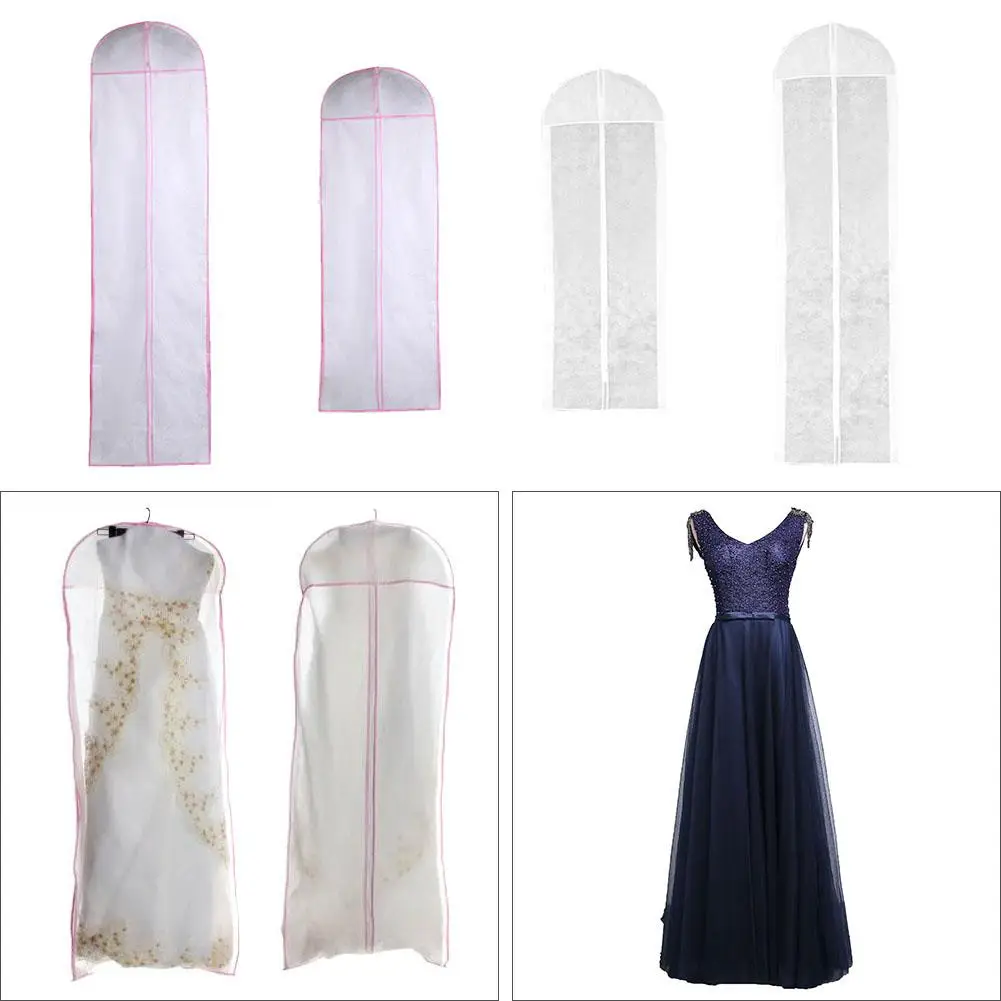 Нетканая ткань свадебное, бальное платье пылезащитный чехол Свадебная сумка для хранения одежды длинный чехол для одежды чехол