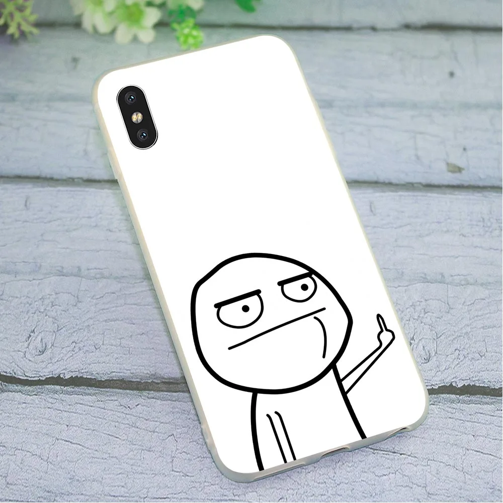 

Meme Cartoon Phone Case for iPhone 8 Cover for iPhone 6 Plus Covers 7 8 Plus 5 X 6S 5S SE Xs Max XR Silicone Soft TPU