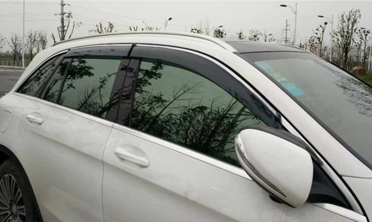 Для Nissan Xterra N50 2005- пластиковый Наружный козырек вентиляционные Шторы окно Защита от солнца Дождь Отражатель 4 шт
