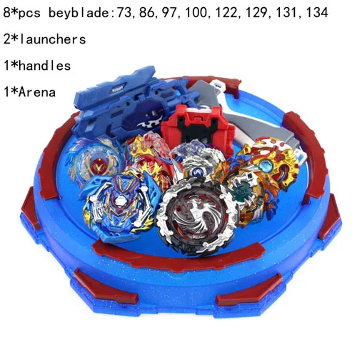 Hot Set Arena Launchers Beyblade starter Bey Blade blades metal burst bayblade stater set high performance battling top - Color: 8 Pcs - D