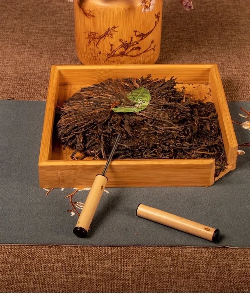 Бамбуковый нож для чая из нержавеющей стали Pu Er, Специальная игла для чая, аксессуары для чая, китайские чайные наборы кунг-фу, спираль