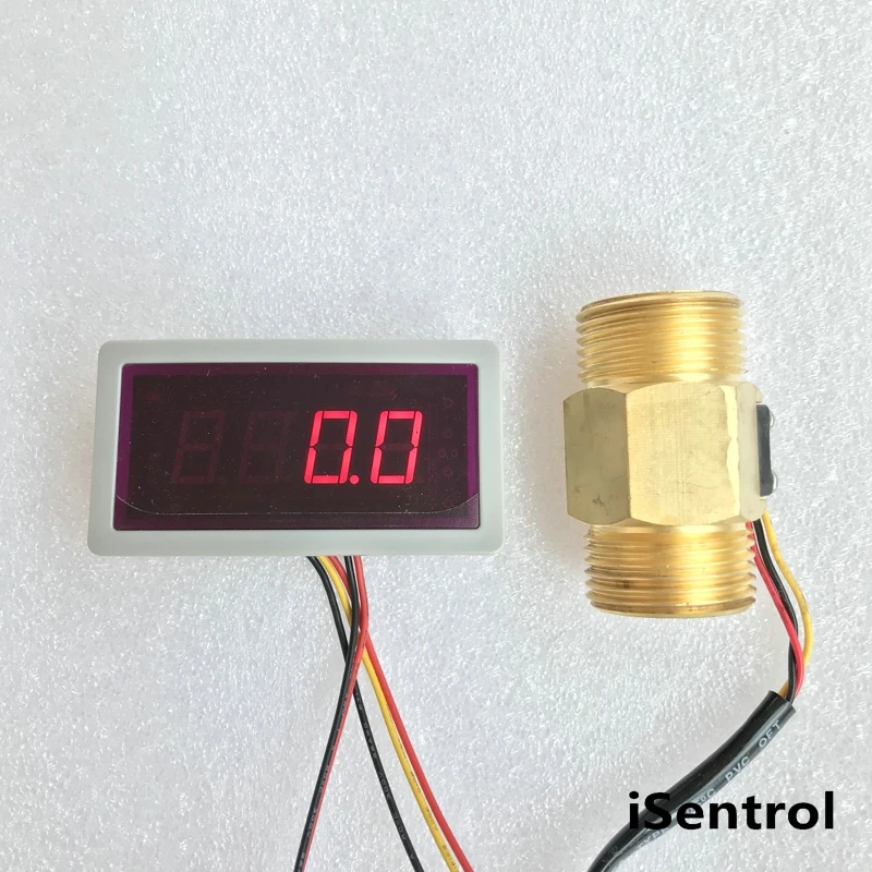 US208MA +USC HS10TA 2 50L/min G1" Brass flow sensor Flow Meter and