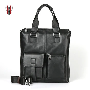 

TIANHOO men leather bags messenger & shoulder & handle crossbody bag travel out bags water proof briefcase real cow leather tote