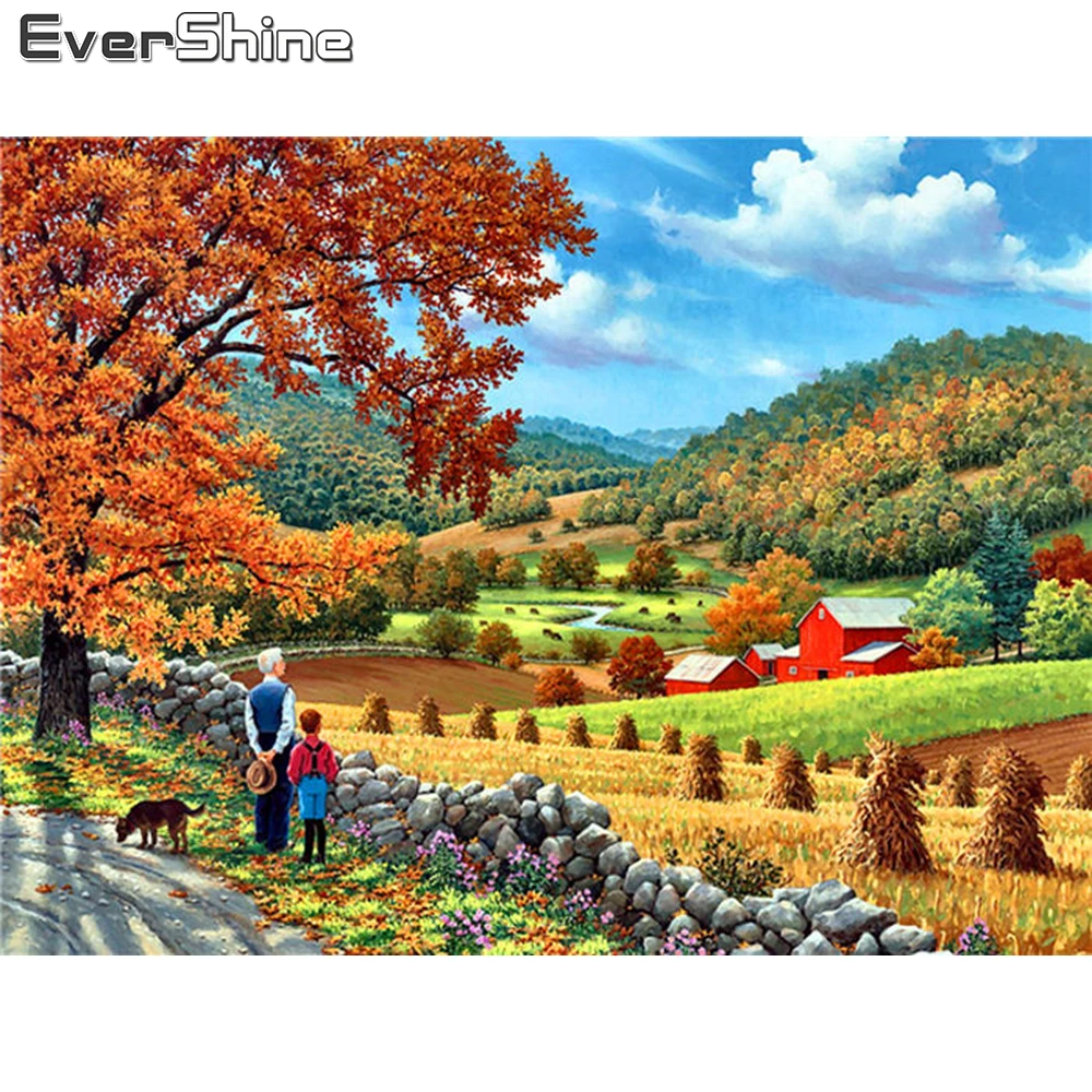 EverShine Алмазная Вышивка Полный дисплей живописная 5d картина из бисера пейзаж