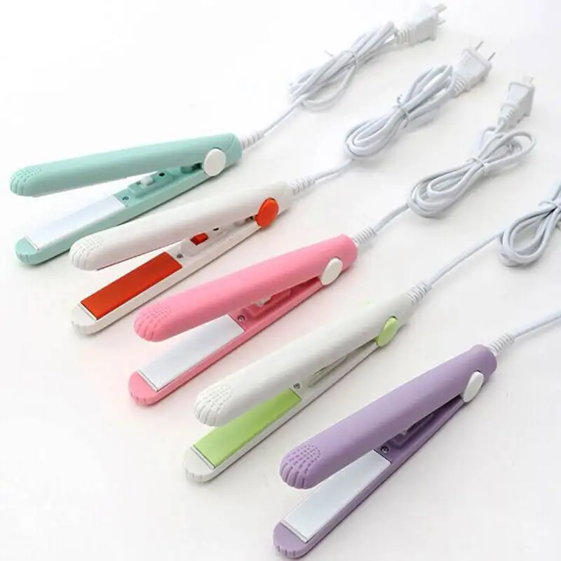 

New Electronic Ceramic Fast Hair Straightener Portable Mini Hair Flat Iron Wet/Dryer Straightening Irons Professional EU