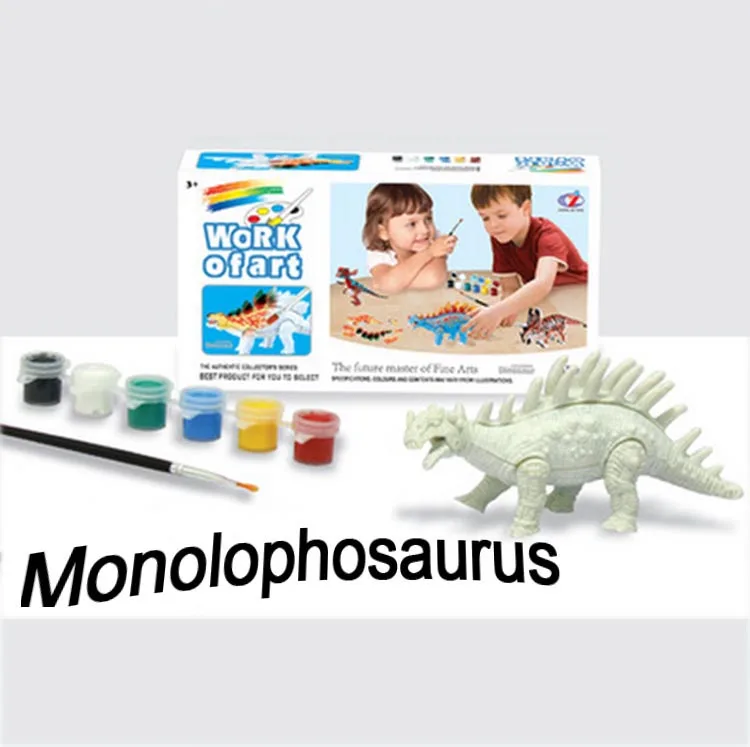 Сделай Сам, раскраска, модель животного, игрушки для рисования, граффити, динозавр Юрского периода, креативные Обучающие Развивающие игрушки для детей, подарки - Цвет: Monolophosaurus