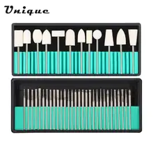 30 шт. сверла для ногтей+ 13 шт. Шерсть набор сверл для ногтей 3/32 ''хвостовик для машинка для дизайна ногтей Шлифовальная головка для пилки для ногтей лак инструмент