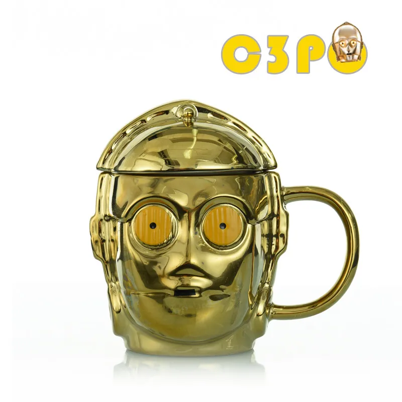 Звездные войны C3Po кофейные кружки керамические чашки и кружки с крышкой персональный знак посуда для напитков