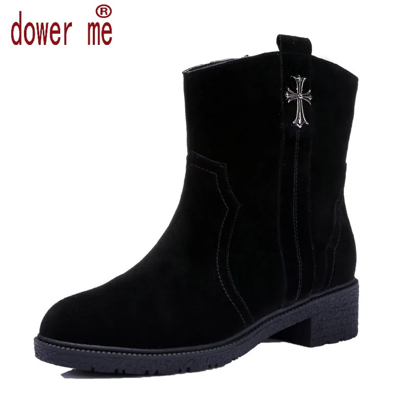 

Dower Me New Autumn Winter Boots Genuine Leather Shoes Female Martin shoes woman