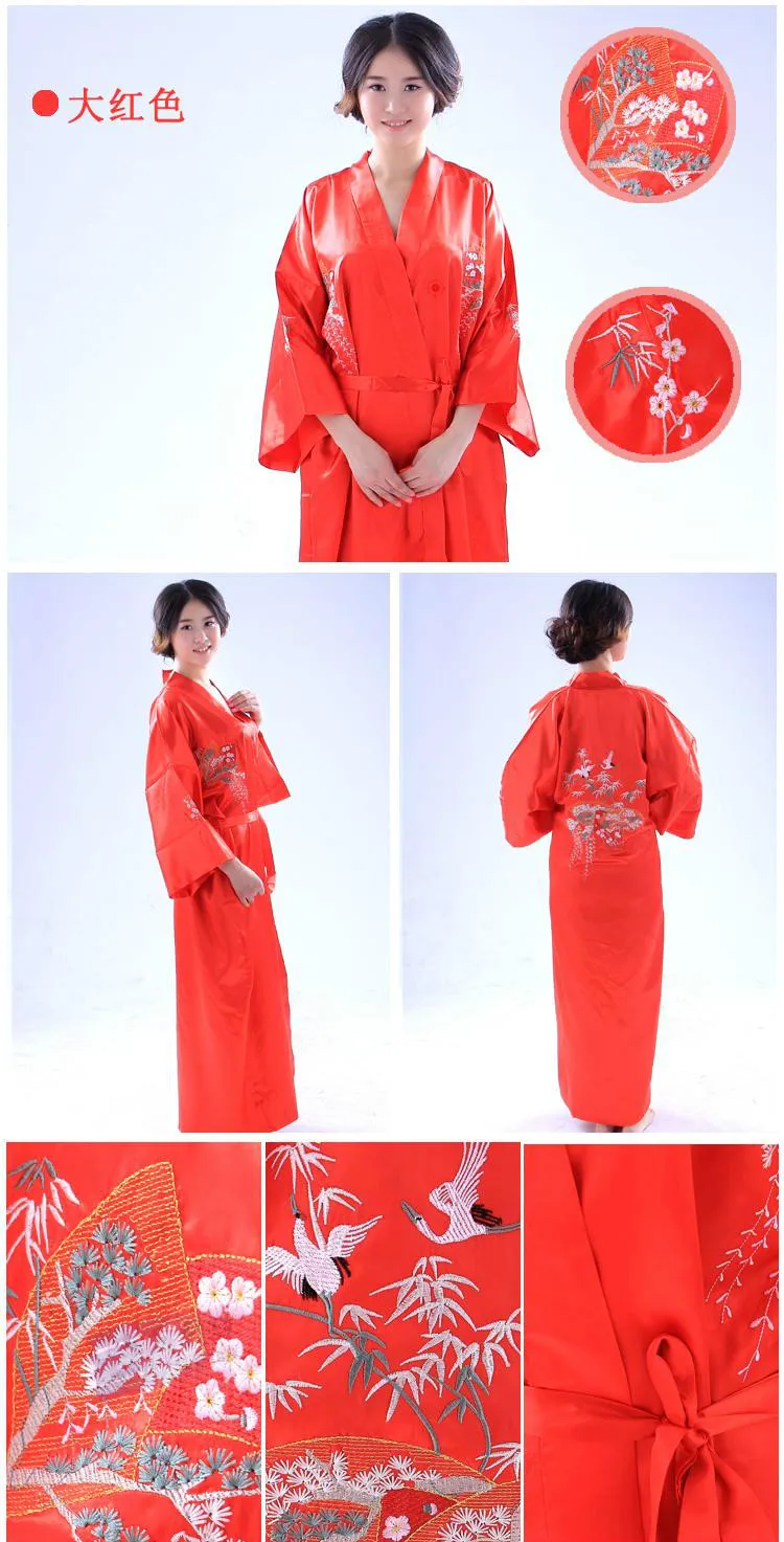 Модные женские туфли кимоно японской Стиль Для ванной халат ночная рубашка платье юката Для ванной Халат пижамы с поясом
