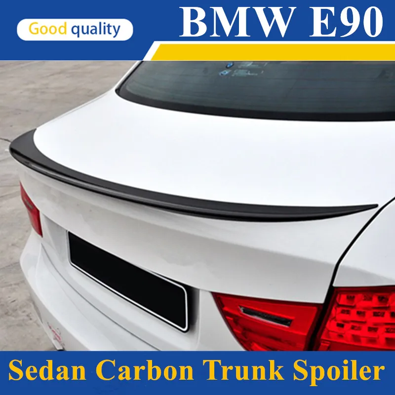 For bmw E90 spoiler E90 and E90 M3 carbon fiber rear trunk spoiler 318i